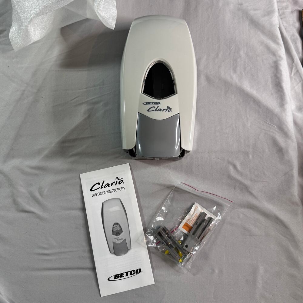Betco Clario Wall Mount Lotion Soap Dispenser White Commercial New w/ Hardware